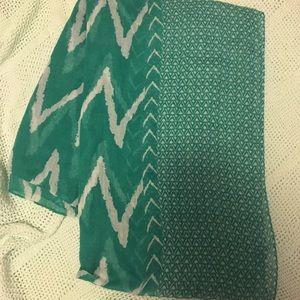 Blue/Turquoise and White Scarf